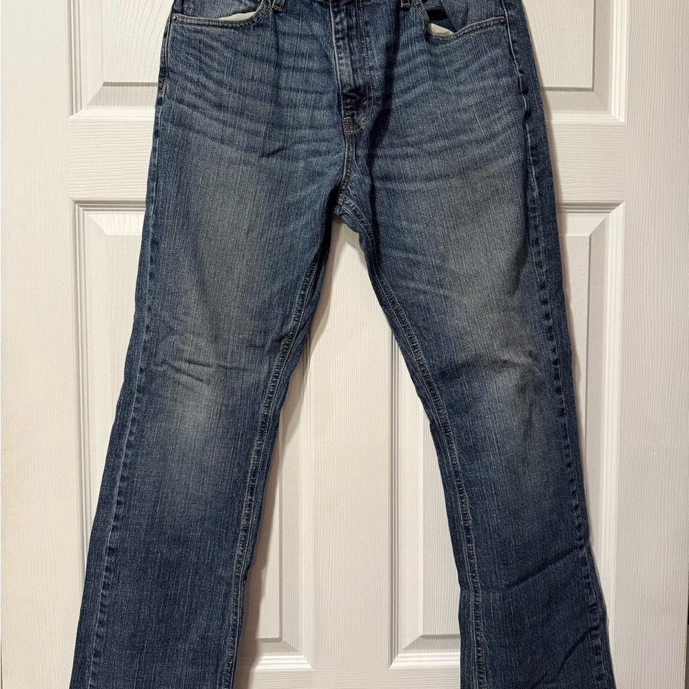 Levi's Blue Bootcut Jeans with Distressed Details